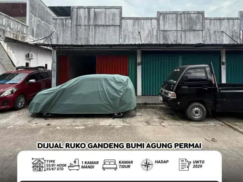 Dijual Ruko 1 Lantai Gandeng Bumi Agung Permai