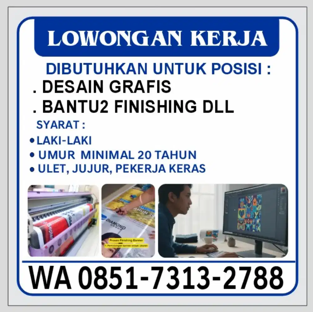 di butuhkan yg bisa desain di percetkan