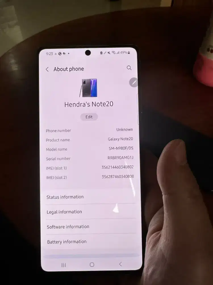 Samsung Note 20 SEIN