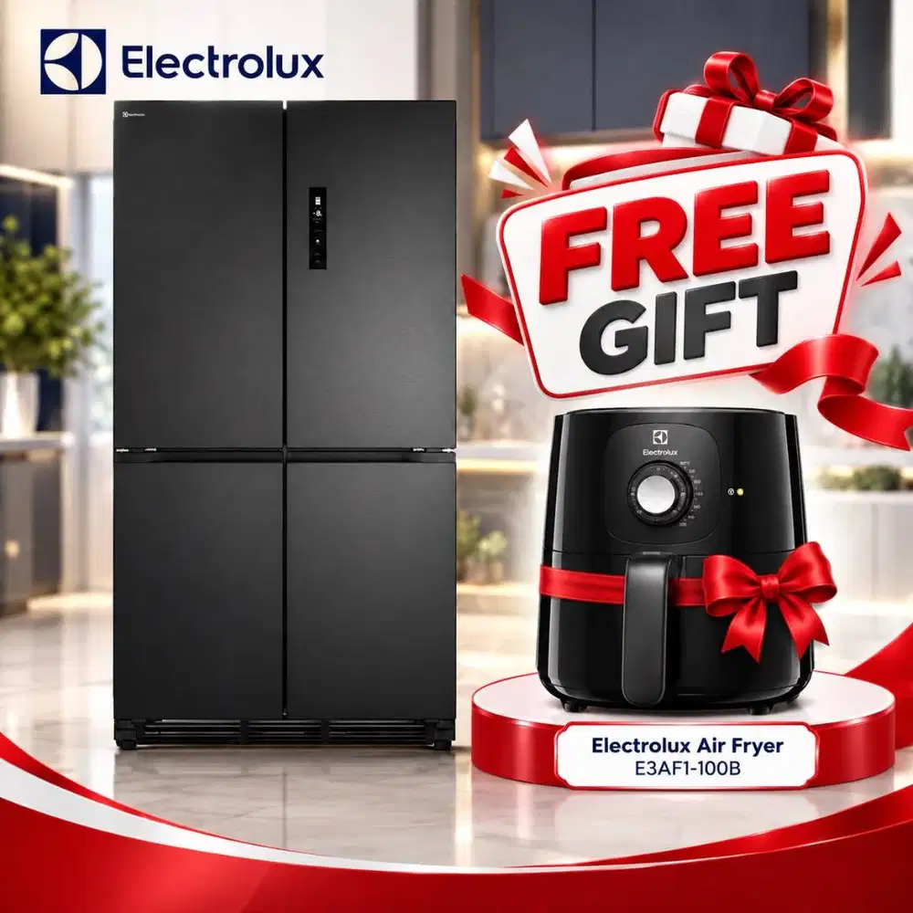 ELECTROLUX EQE5300A-B / EQE 5300A-B Kulkas 4 Pintu Multi Door 522L |