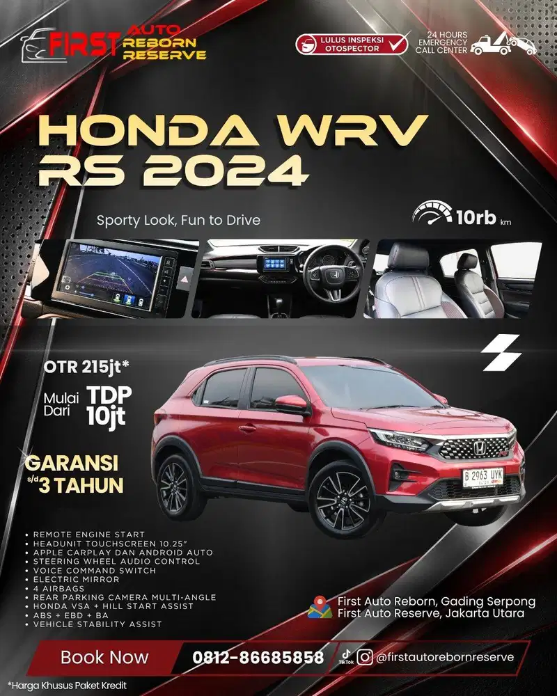 (TDP10jtan) Honda WR-V RS 2024 Low Km