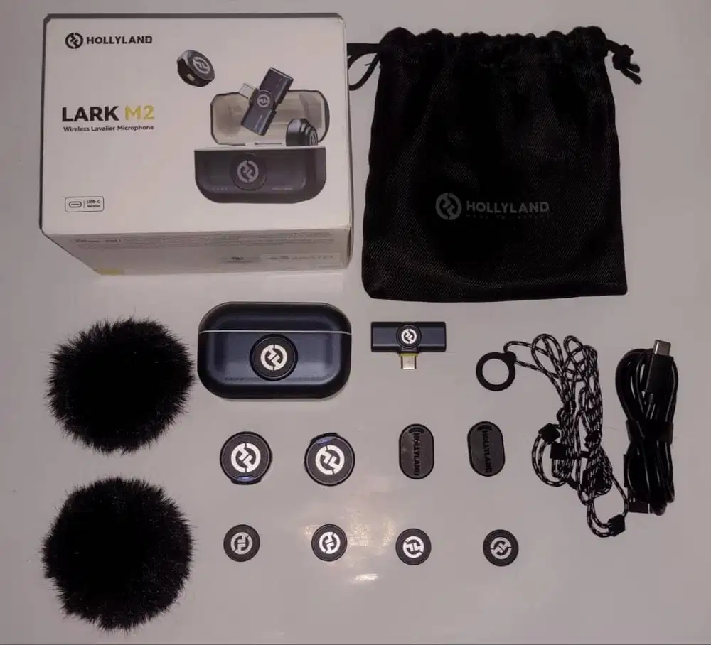 Hollyland Lark M2 USB-C Wireless Microphone Kondisi 99% Mulus Like New