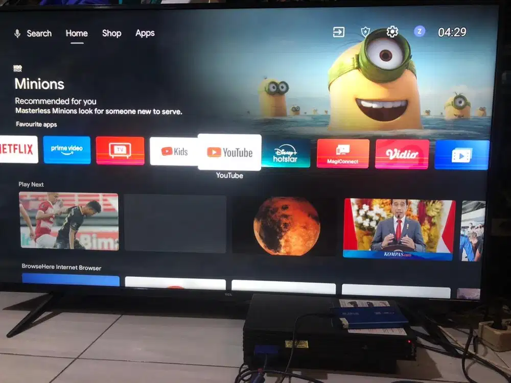 TV Android TCL 50in & ps2 Fullset