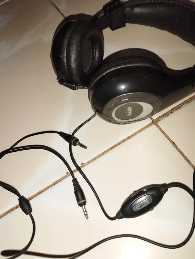 Headset besar dual Jack 3,5mm