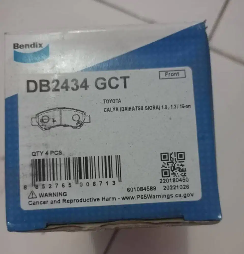 Kampas rem depan Calya Sigra