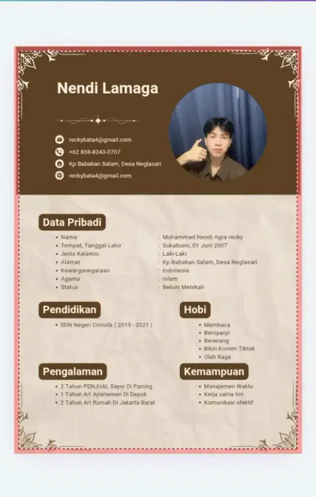 info lokernya sekitaran Jabodetabek kak