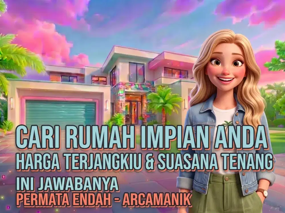 JUAL RUMAH DI PERMATA INDAH, ARCAMANIK, CISARANTEN, BANDUNG KOTA.