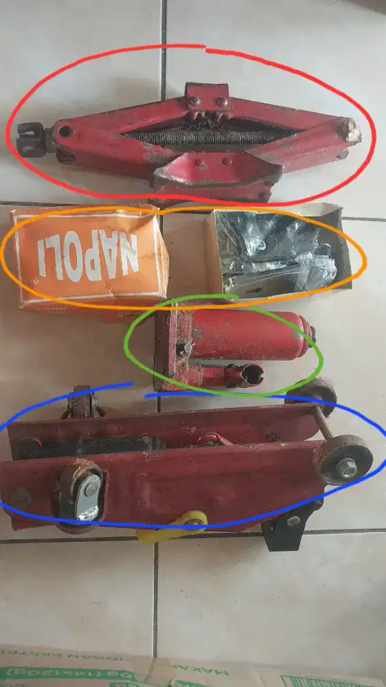 Dongkrak 2 ton dan gagang pintu