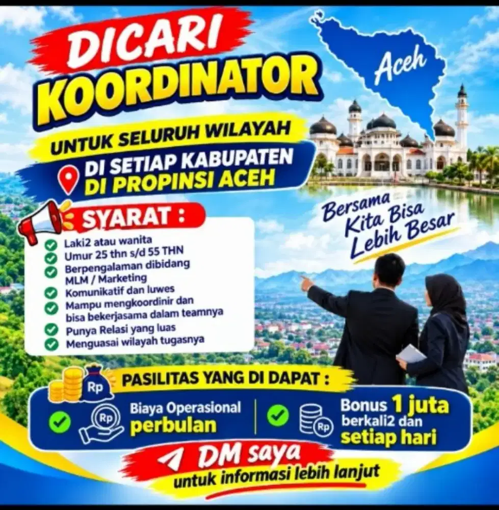 Lowongan menjadi koordinator wilayah