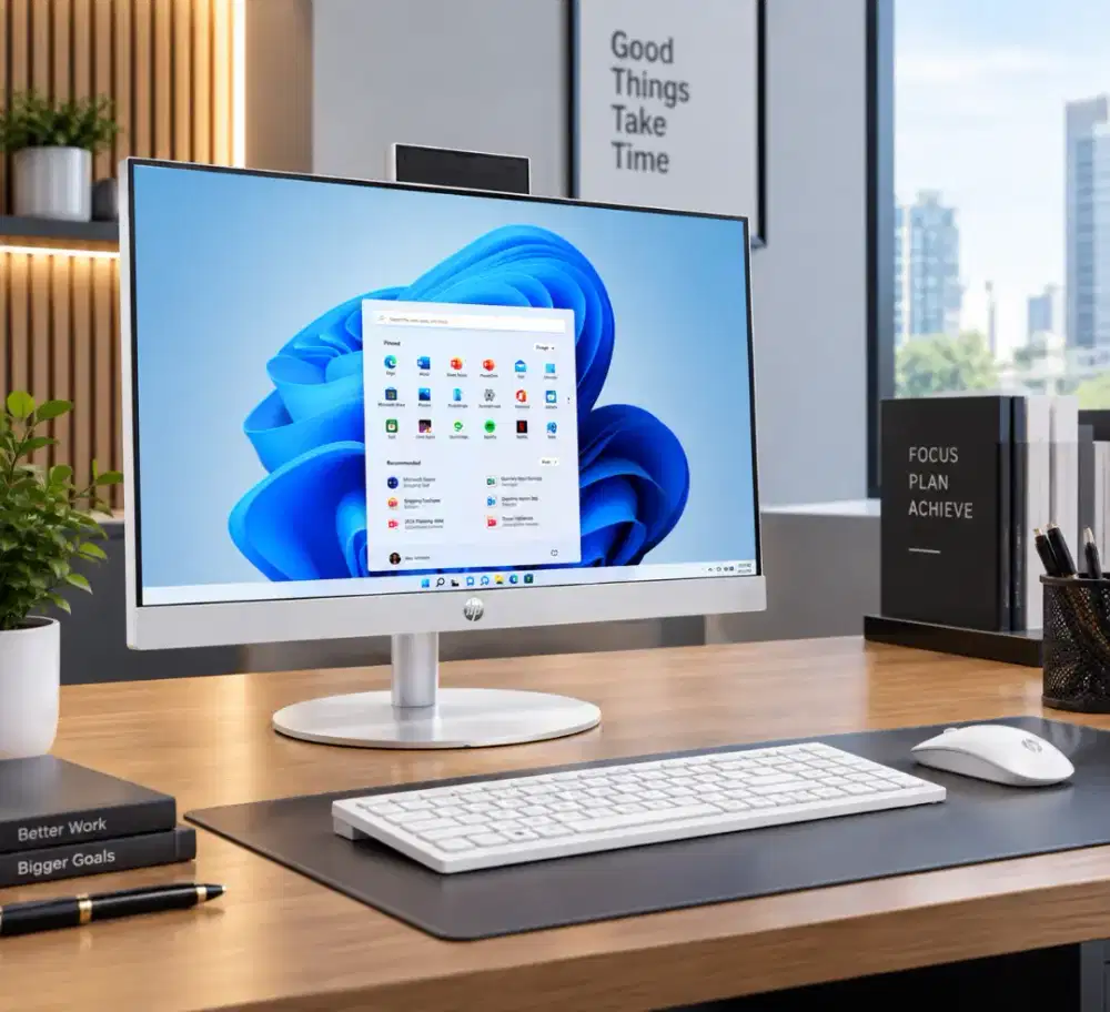 Komputer PC All In One (AIO) HP i3 gen 13 Ram 8GB DDR4 SSD 512GB NVMe