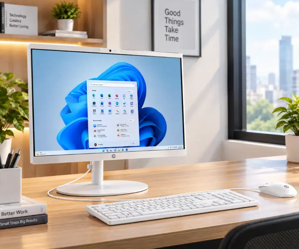 Komputer PC All In One (AIO) HP i3 N300 RAM 8GB SSD 512 NVMe