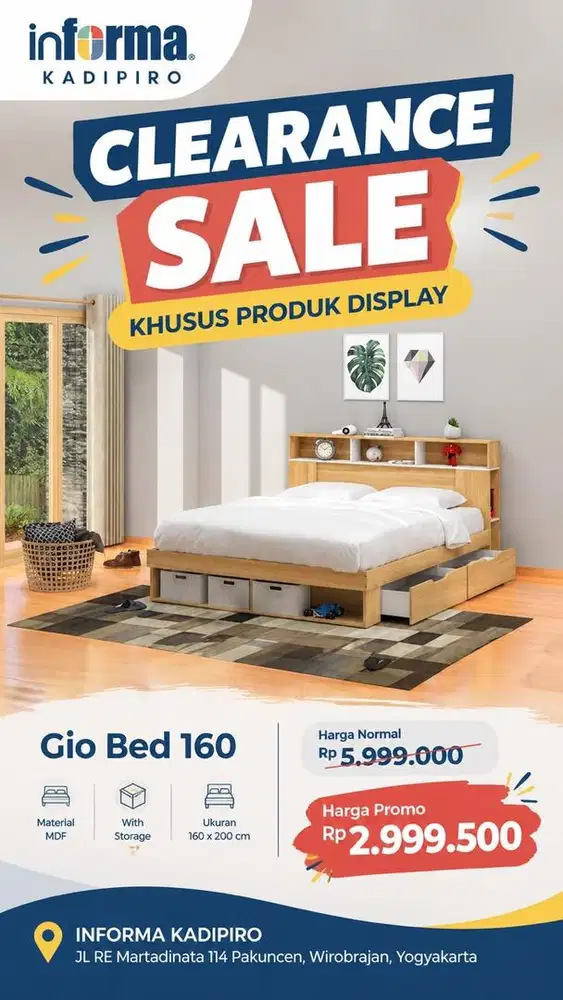 Bed / tempat tidur informa ukuran 160