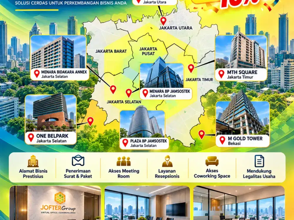 Virtual Office Pelindo Tower Tanjung Priok — Promo Octobest Cuma 2,5 Juta/Thn!