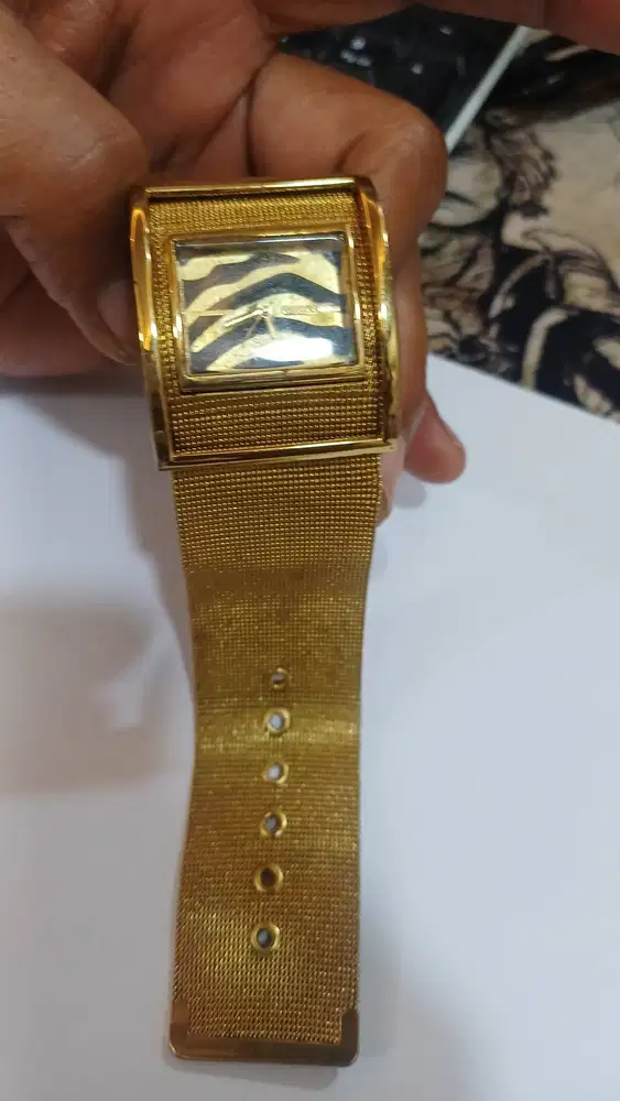 JAM GUESS VINTAGE GOLD MESH MACAN / ZEBRA - ORIGINAL 7381*