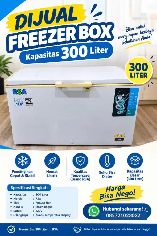 Freezer box RSA 300 Liter Second