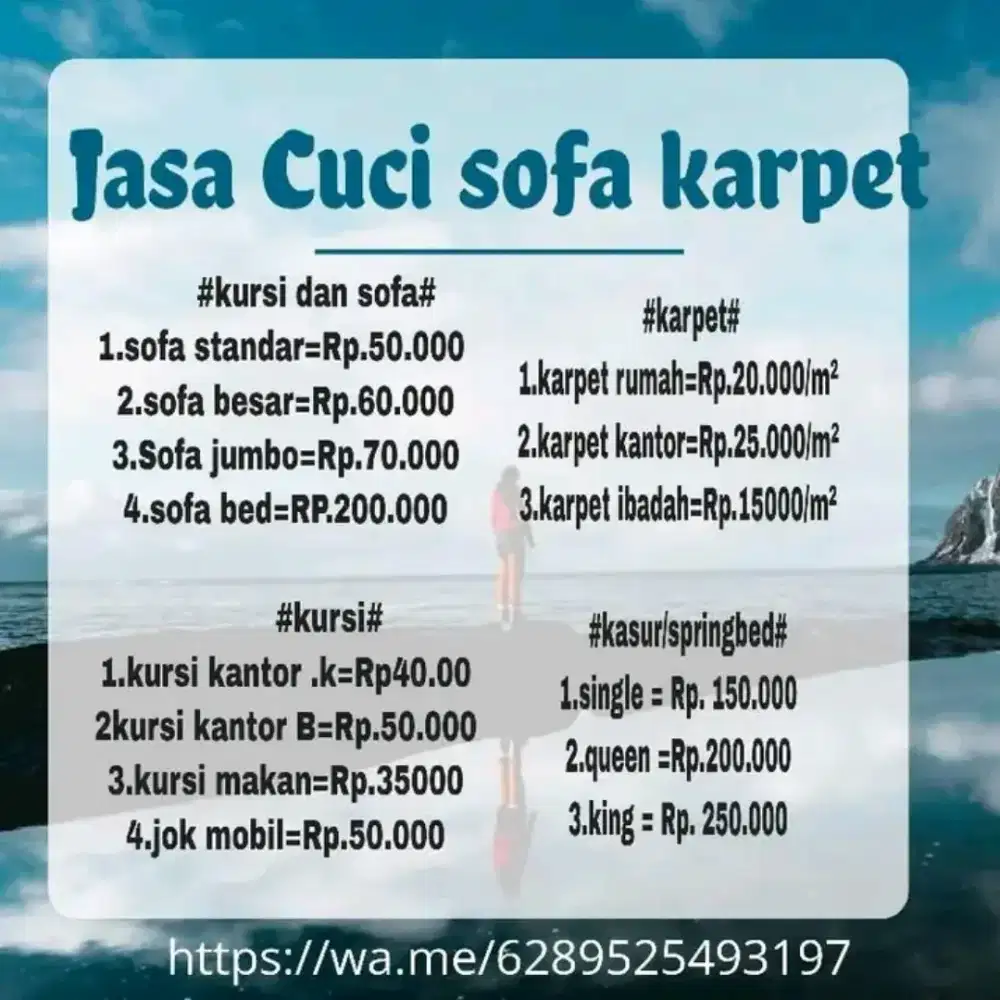Jasa cuci sofa kasur springbed karpet jokmobil