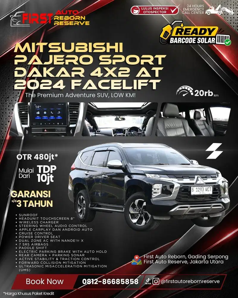 (TDP10jt) Mitsubishi Pajero Sport Dakar 4x2 AT 2024 Facelift