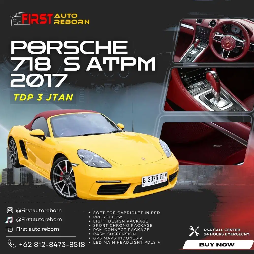 (LOW ODO) Porsche 718 Boxster S ATPM 2017