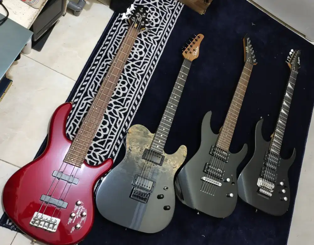 Scechter PT Standard, LTD ESP-M17, Scorpion, Bass Cort Action 5