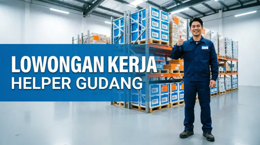 Dicari helper gudang buat angkat barang dan hitung barang