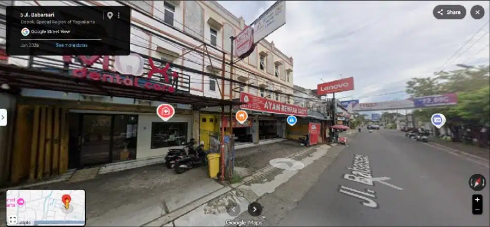 Disewakan Ruko di Jalan Babarsari sebelah Max Dental
