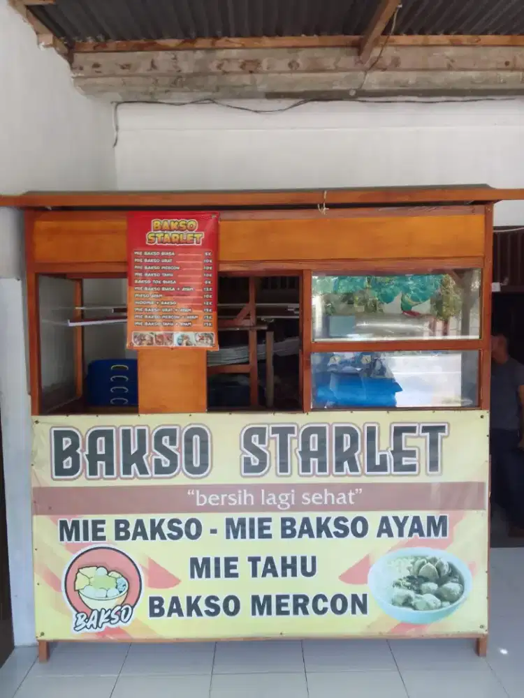 rak bekas jualan bakso