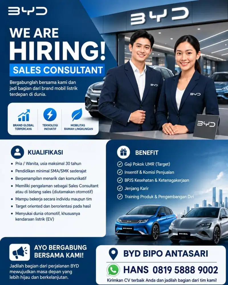 LOWONGAN SALES MOBIL BARU BYD