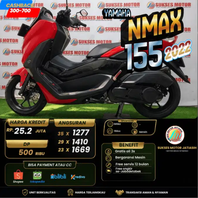 YAMAHA ALLNEW NMAX CON 2022 WARNA FAVORIT BISA CASH DAN KREDIT