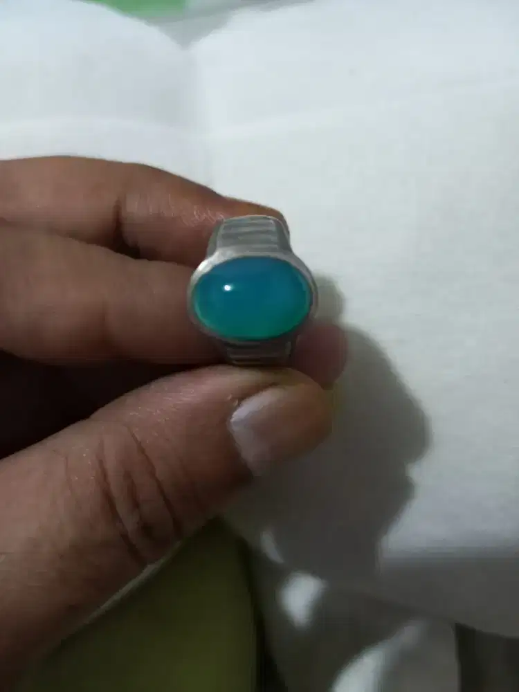 Bacan doko kristal ring perak