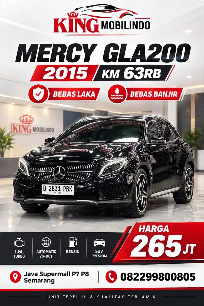 (King Mobilindo) Mercy GLA200 2015 Istimewa Km 60rb