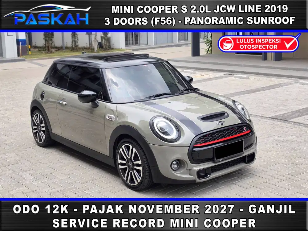 Sunroof BUNGA 5% Ganjil Odo 12 Mini Cooper S 2.0 JCW Line 3 doors 2019
