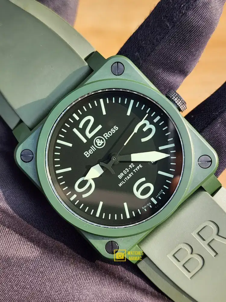 Jam Tangan Original Bell Ross Military Green Ceramic Automatic Swiss