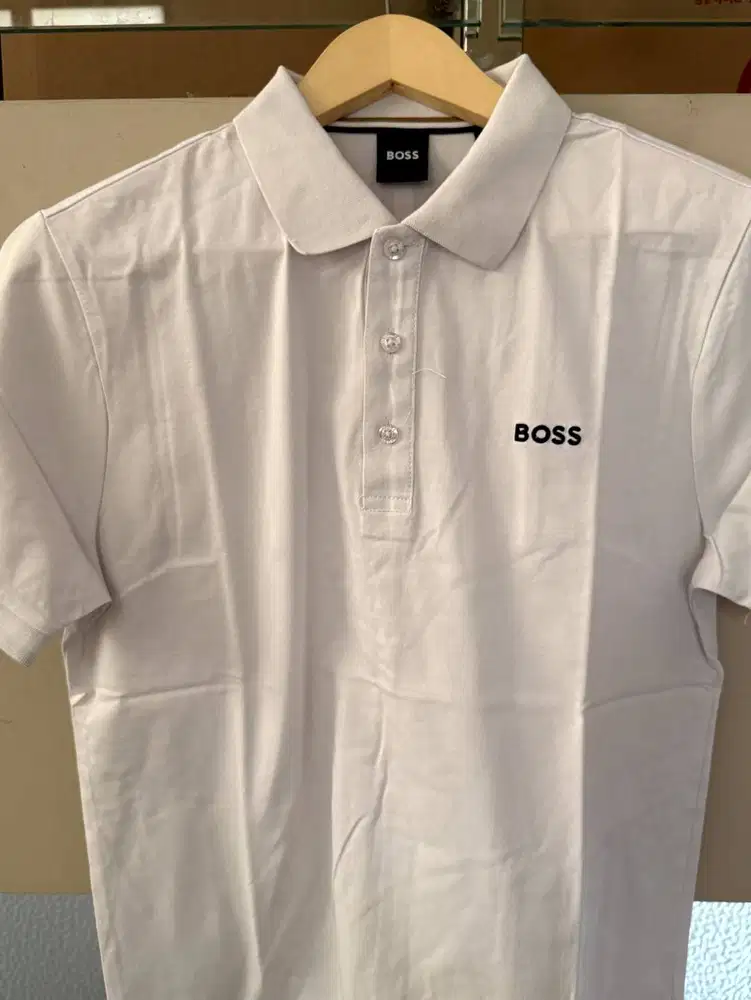 Polo Shirt Hugo Boss Back Stripe - Putih