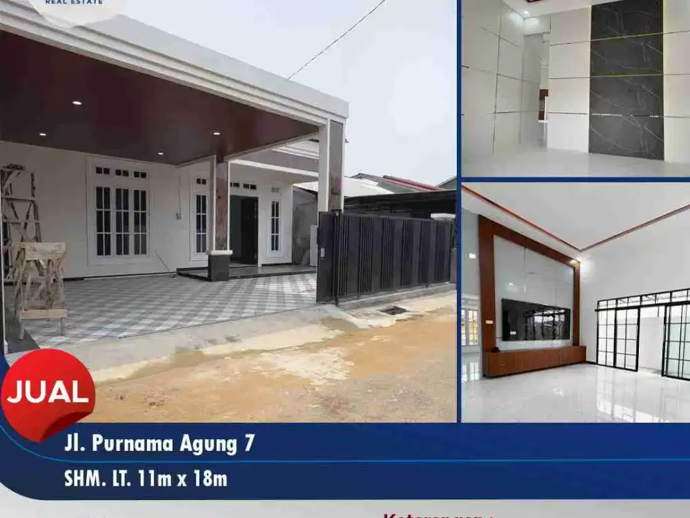 RUMAH BARU SIAP HUNI. BONUS PAGAR. CARPORT. KANOPI PERMANEN. BACKDROP TV. KITCHEN SET. AC