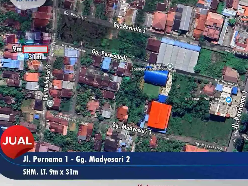 TANAH DI JUAL JL PURNAMA 1..ukuran tanah ideal kawasan pontianak selatan. lokasi strategis. hadap tenggara