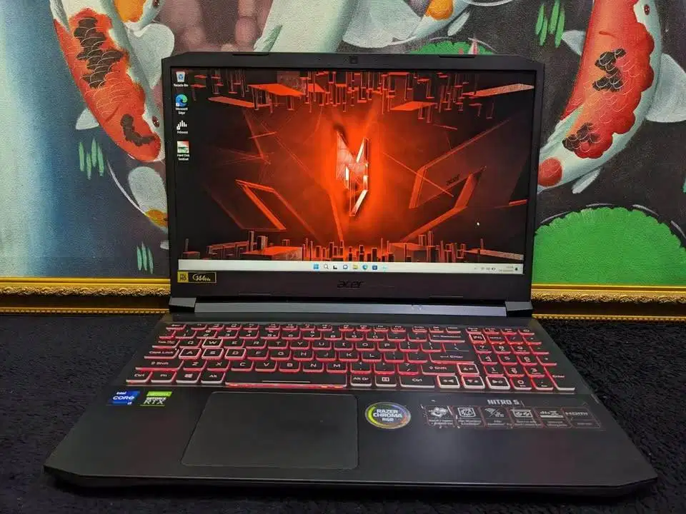 Laptop Gaming Acer Nitro 5 Core i7 Gen 11 8/256 RTX 3050 Siap Pakai