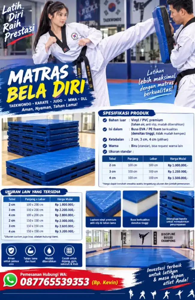Jual kasur mattras bermacam ukuran
