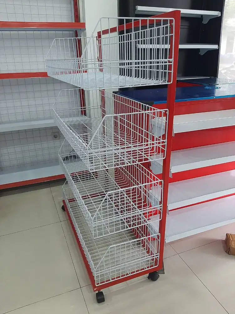 KERANJANG SUPERMARKET 4 SUSUN CAT POWDER COATING OVEN SIAP DI ORDER