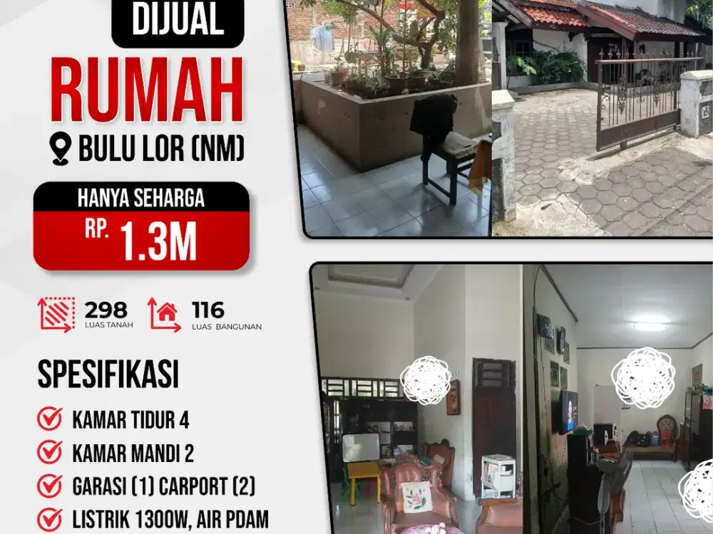Dijual Rumah di Bulu Lor