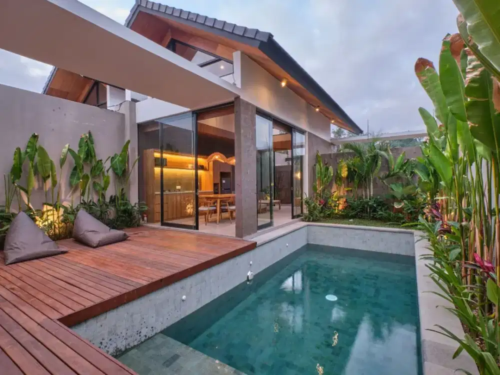 illa mewah yang menawarkan hunian berkonsep modern yang stylish dan nyaman di Kemenuh, Gianyar.