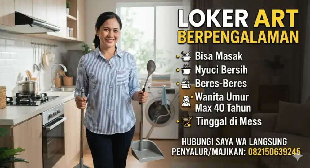 Dibutuhkan cepat art langsung dari majikan