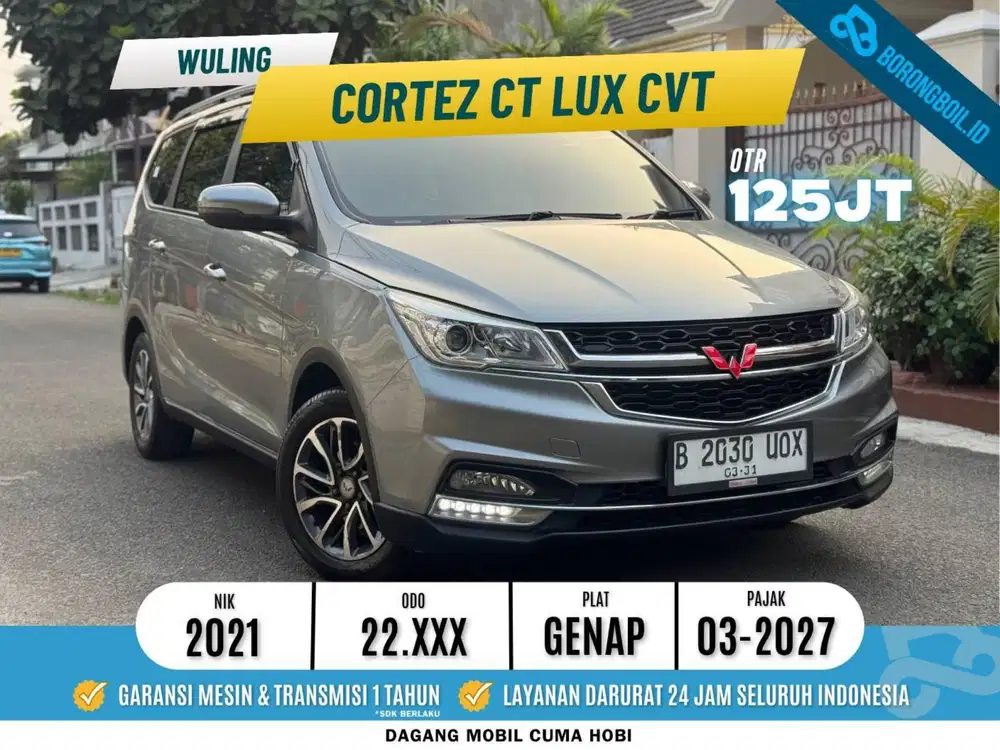 KM LOW !!! Wuling Cortez CT Lux cvt 2021 Abu abu Metalik