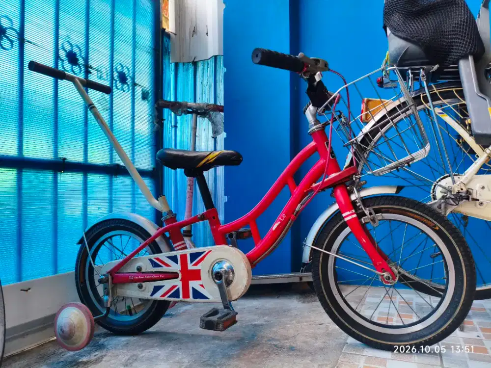 Sepeda Anak London Taxi Kids 14 Inch – Merah (Classic British Style)