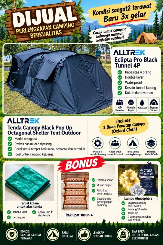 Tenda Eclipta Black + Dome