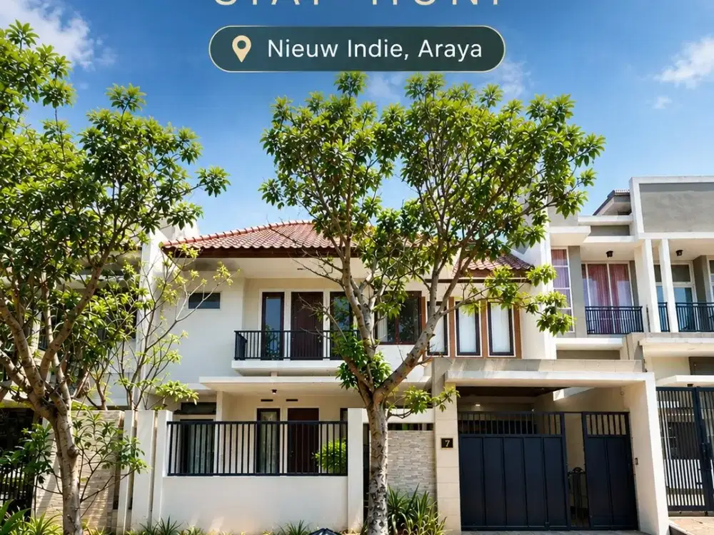 Dijual Rumah Semi Furnish 2 Lantai di Nieuw Indie Araya Malang