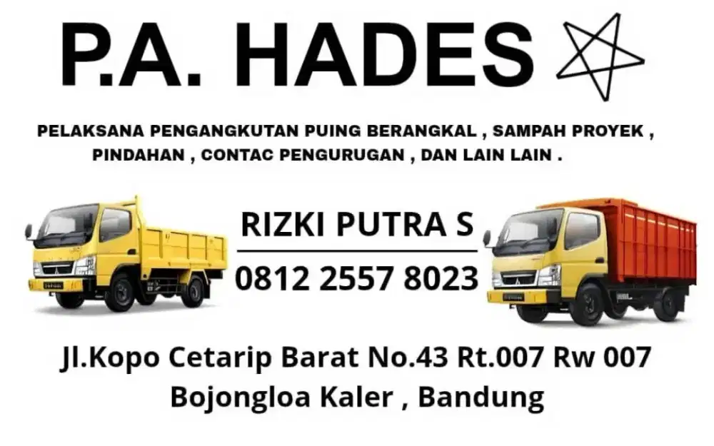 Terima Jasa Angkutan Buang Brangkal,Bongkaran,dll.