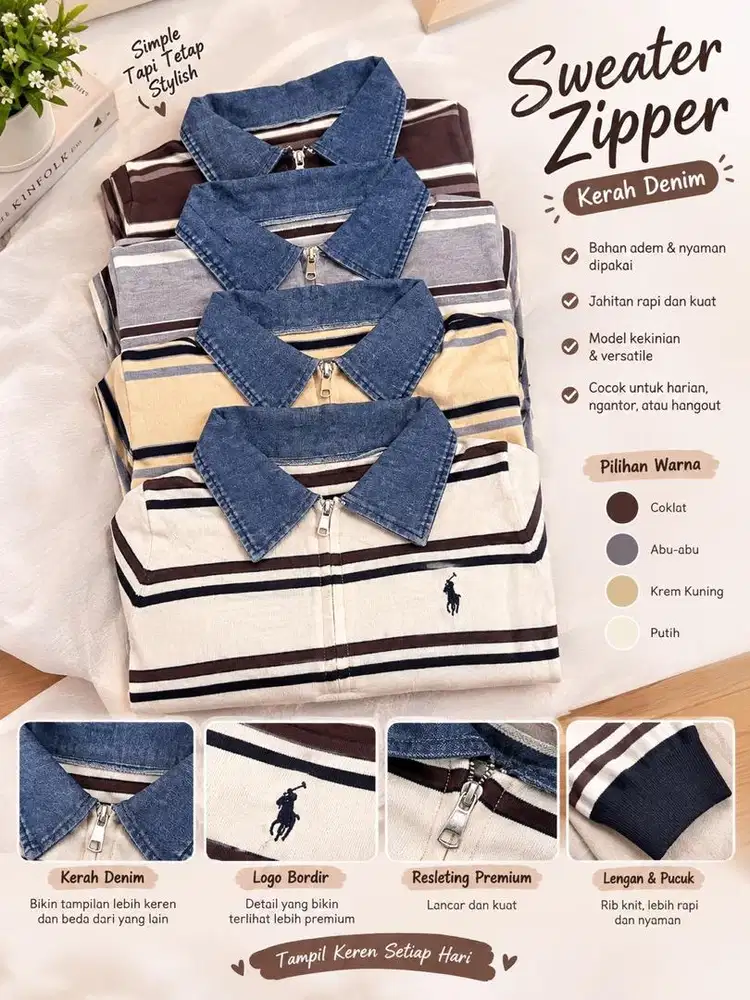 New ziper pollo rajut