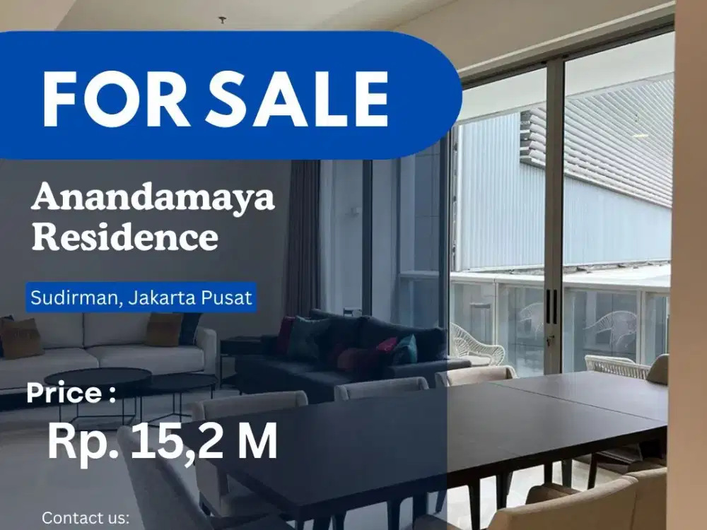 DIJUAL CEPAT Anandamaya Residence Best Unit 3+1BR City View