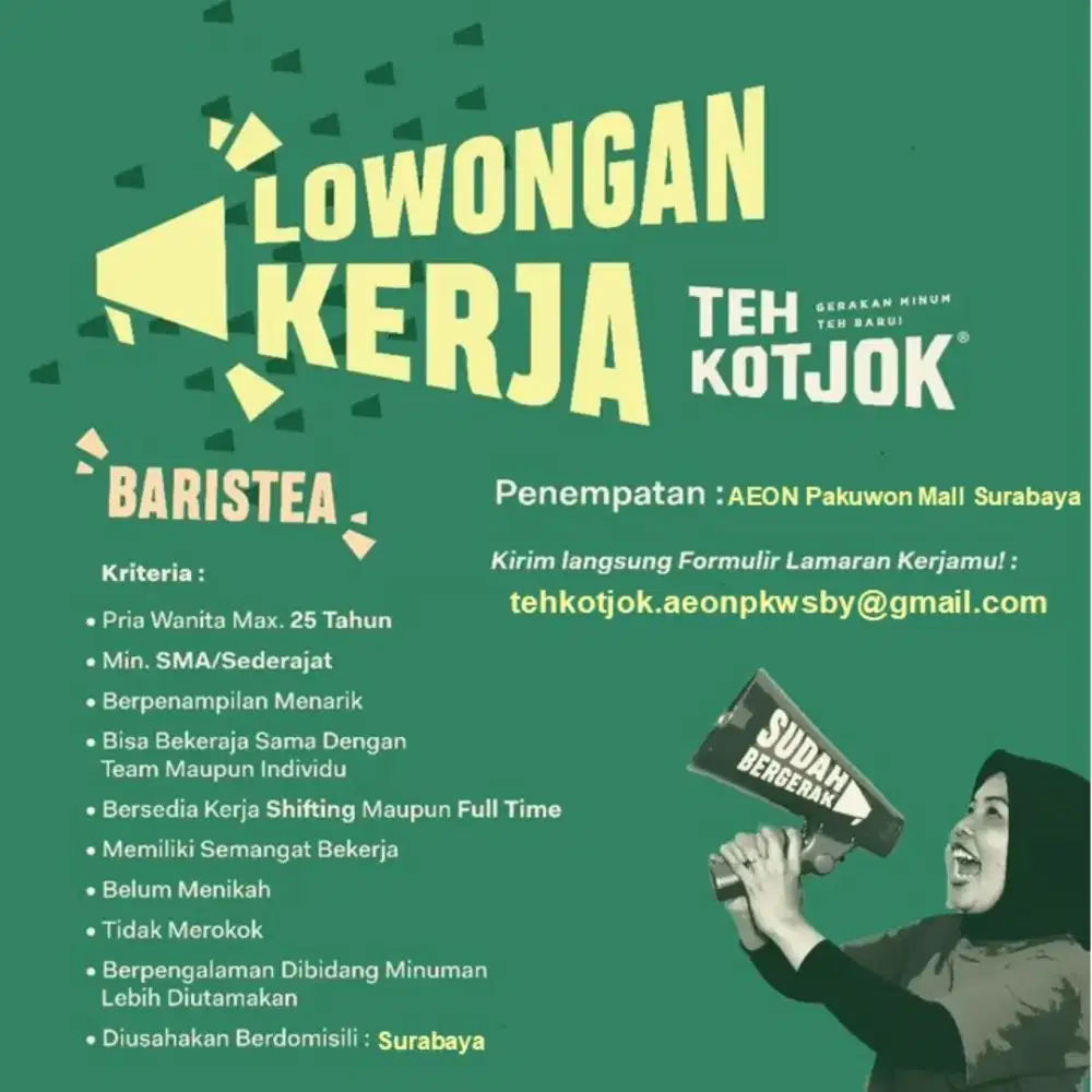 BUTUH CEPAT TEMPAT TERBATAS