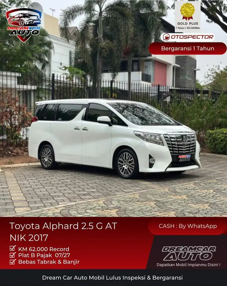 [ Record ] Toyota Alphard G ATPM 2017 Hitam Non CBU S Audio Denza